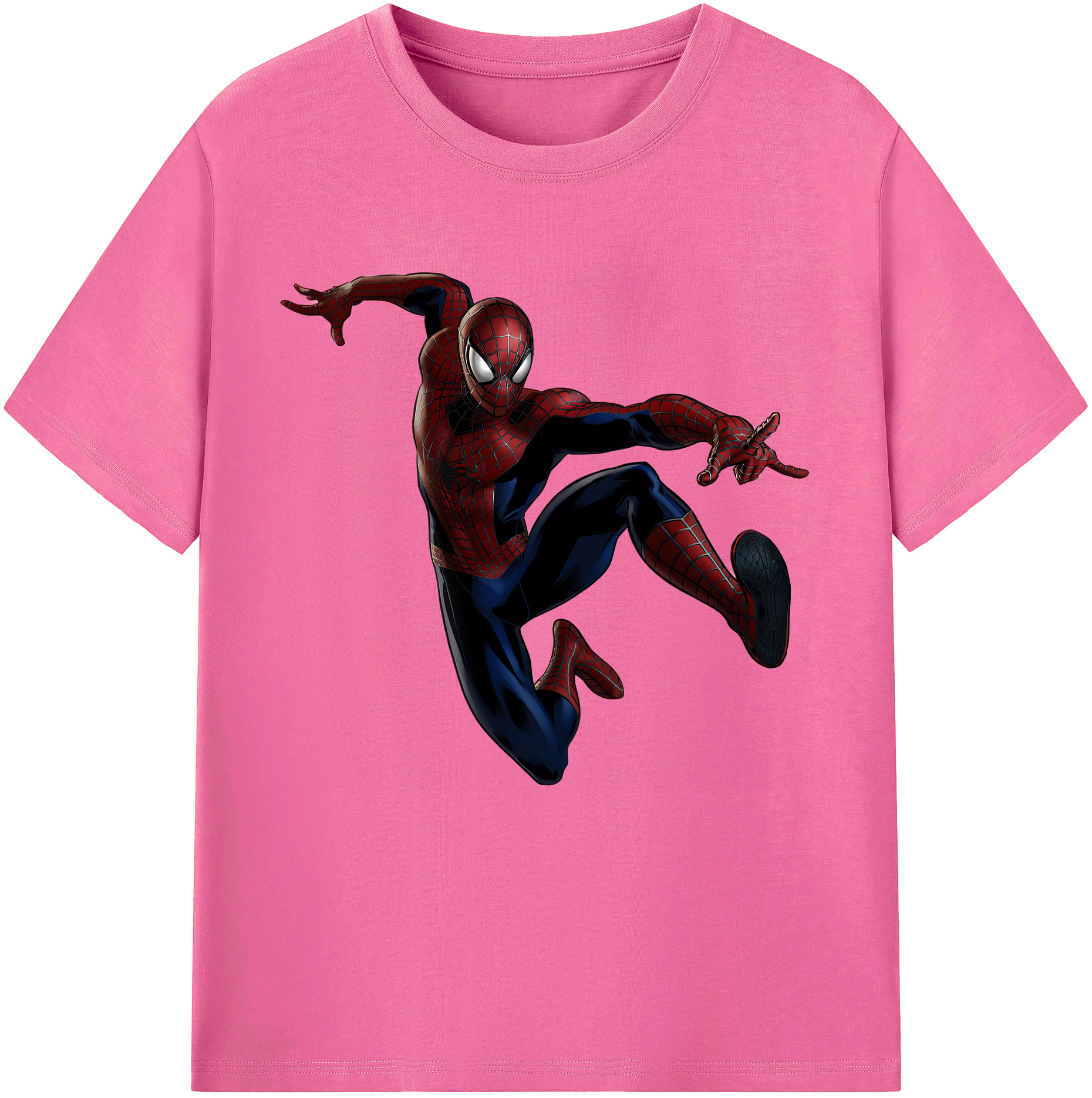 （画像用） Spider Man スパイダーマン レディースカジュアルプリントTシャツ（綿100％）